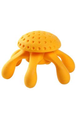 Hračka pes OCTOPUS MAXI plov. z TPR oranžová Kiwi