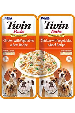 Churu Dog Twin Packs Chick&Veg. & Beef in Broth 2x40g