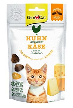GimCat Crunchy Snacks kuře se sýrem 50g