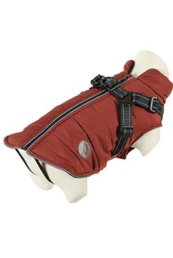 Obleček bunda pro psy S POSTROJEM terakota 20cm Zolux