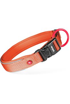 Obojek pes PREMIUM nylon 25mm/45-50cm tm.oranž. Zolux
