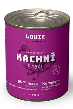 Louie Dog konz. Kachní s rýží 800g
