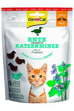 GimCat Crunchy Snacks kachna&šanta kočičí 140g