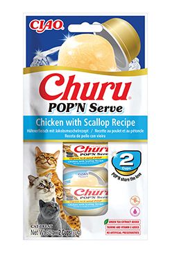 Churu Cat POP'N Serve Chicken with Scallop Recipe2x35g