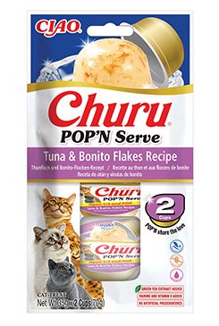 Churu Cat POP'N Serve Tuna&Bonito Flakes Recipe 2x35g