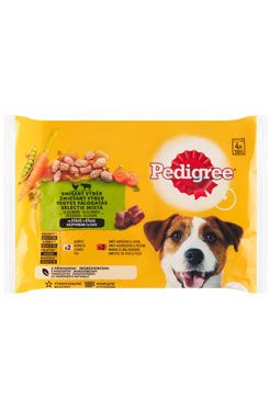 Pedigree kapsa Adult kuře+zelenina/hovězí+zel 2+2x100g