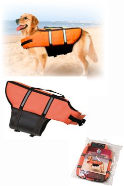 Vesta plavací Dog L 40cm oranžová
