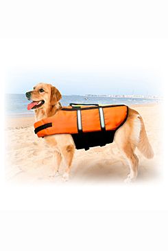 Vesta plavací Dog M 35cm oranžová