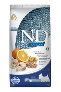 N&D OCEAN DOG LG Adult Mini Codfish & Orange 7kg