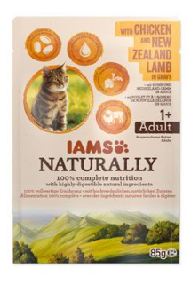 Iams Cat Adult Naturally kapsa Chick&Lamb in gravy 85g