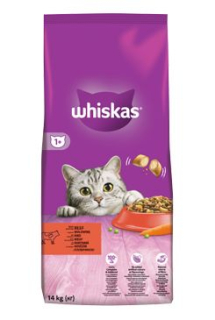 Whiskas Dry s hovězím masem a játry 14kg