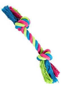 Hračka pes Uzel bavlněný 36cm/210g růžová/modrá HipHop