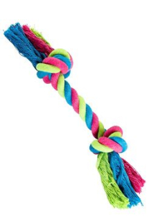 Hračka pes Uzel bavlněný 30cm/140g růžová/modrá HipHop