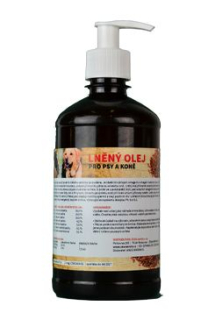 Lněný olej pro koně a psy ZEUS 500ml