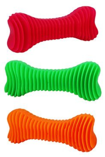 Hračka pes Kost Dentální  žebrovaná plovací 12cm SP