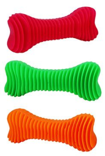 Hračka pes Kost Dentální  žebrovaná plovací 14cm SP