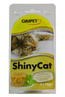 Gimpet kočka konz. ShinyCat  tuňak/krev/maltóza 2x70g